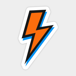 Orange and Blue Lightning Bolts Sticker